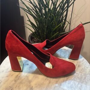 Karl Lagerfeld Gracie Gold Trimmed Red Heels